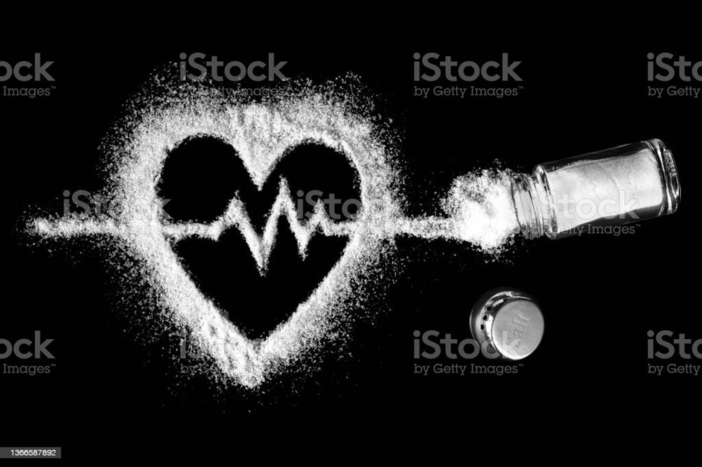 Salt spill into a heart shape